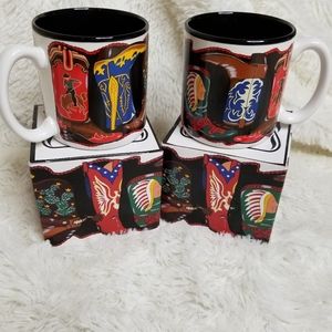 2 potpourri designs mugs "Two steppin" 1993